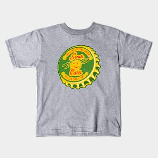 Vintage Sour Puss Lemon Soda Bottlecap Kids T-Shirt